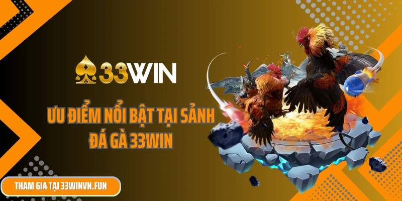 Ưu điểm nổi bật tại sảnh đá gà 33win